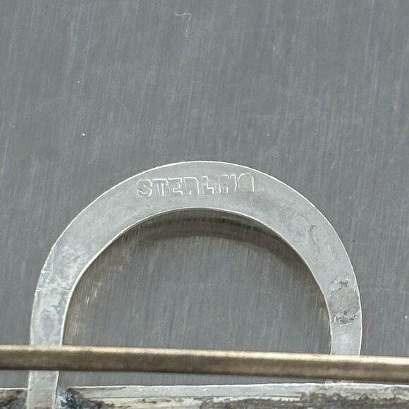 Vintage Sterling Silver 925 Riding Crop Cane Horseshoe Pin Brooch - Picture 7 of 8